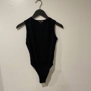 Black Cotton PRETTYLITTLETHING Bodysuit